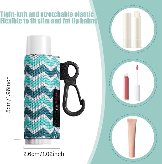 Lip Balm Holder Keychain Compact Clip