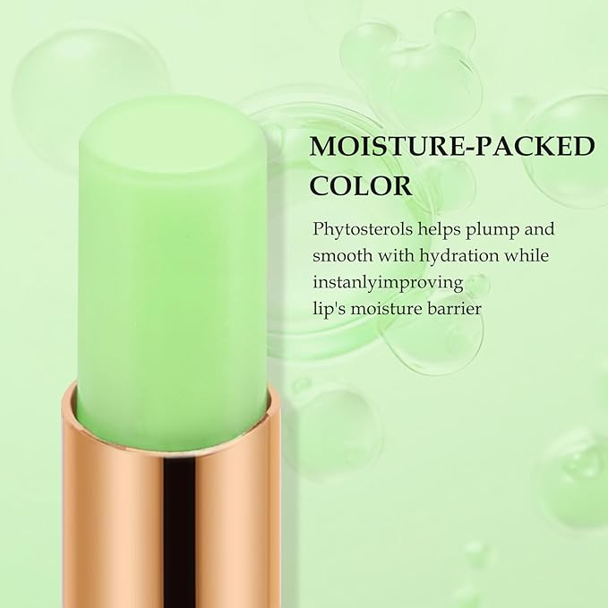 Hydrating Lipstick Color Changing，Moisturizing Lip Balm,Lip Care Products Dry Lips Long-Lasting Fruit Flavoured Lipstick