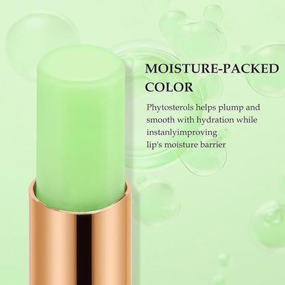 Hydrating Lipstick Color Changing，Moisturizing Lip Balm,Lip Care Products Dry Lips Long-Lasting Fruit Flavoured Lipstick