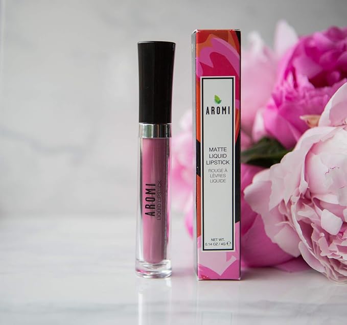 Aromi Matte Liquid Lipstick | Long Wear, Smudge Proof, Medium Pink Lip Color, Vegan, Waterproof, Day to Night, Velvety Finish (Poodle Skirt)
