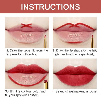 evpct 3Pcs Dark Ruby Wine Red Lip Line 24 l