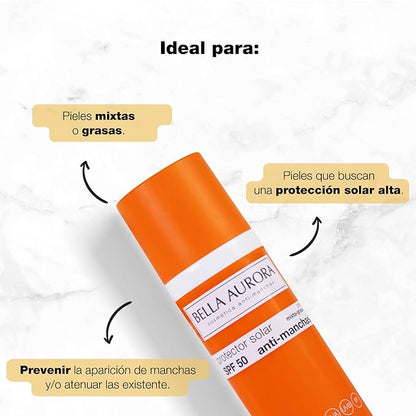 BELLA AURORA GEL SOLAR SPF 50 ANTIMANCAS PIEL MIXTA-GRASA