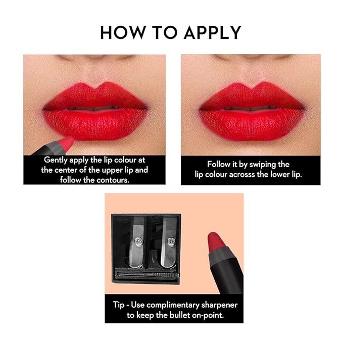 SUGAR Cosmetics Matte As Hell Crayon Lipstick27 Sunny Randall (Warm-toned light coral) with SharpenerHighly pigmented, Creamy Texture, Long lasting Matte Finish