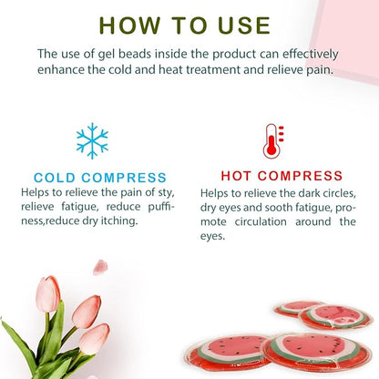 Reusable Eye Gel Pad, Eye Cream Ice Bag, Gel Eye Mask, Alleviate Eye Fatigue, Cool Eye Mask, Hot Compress and Cold Compress, Used for Eye Strain, Smooth Fine Lines and Eye Recovery Surgery (4 pcs)