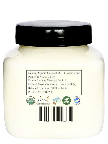 Daana Organic Coconut Oil for Skin: Extra Virgin, Cold Pressed (12 oz)