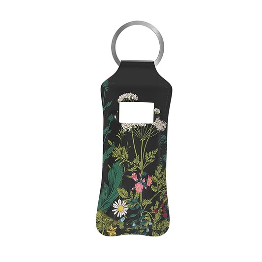 Vintage Flowers Dandelion Chapstick Holder Keychain, Portable Lip Vintage