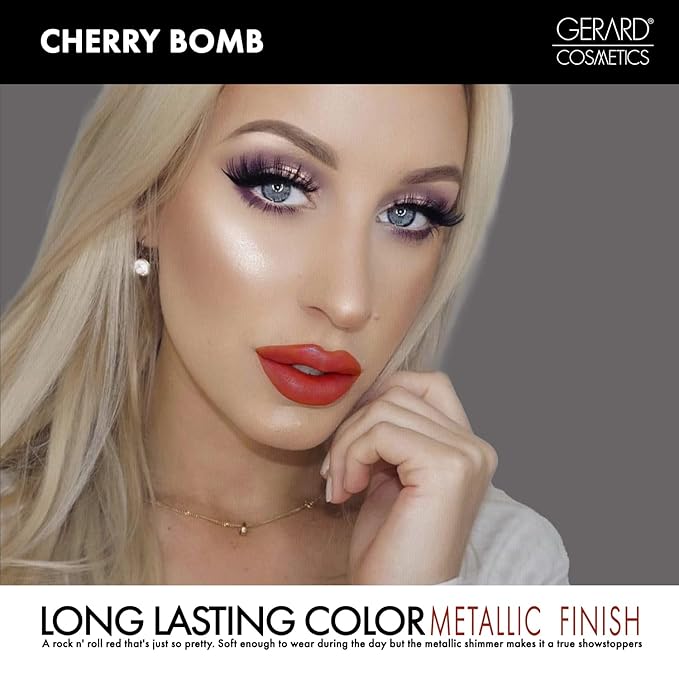 Gerard Cosmetics Metal Matte Liquid Lipstick Cherry Bomb Gerard