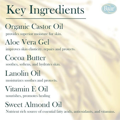 Baar Palma Christi Skin Lotion - Organic Castor Oil, Cocoa Butter, & Aloe Vera, 8 fl. oz.