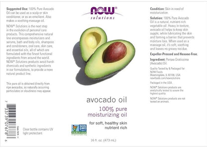 Now Foods Avocado Oil, 16 Fluid Ounce (2 Pack)