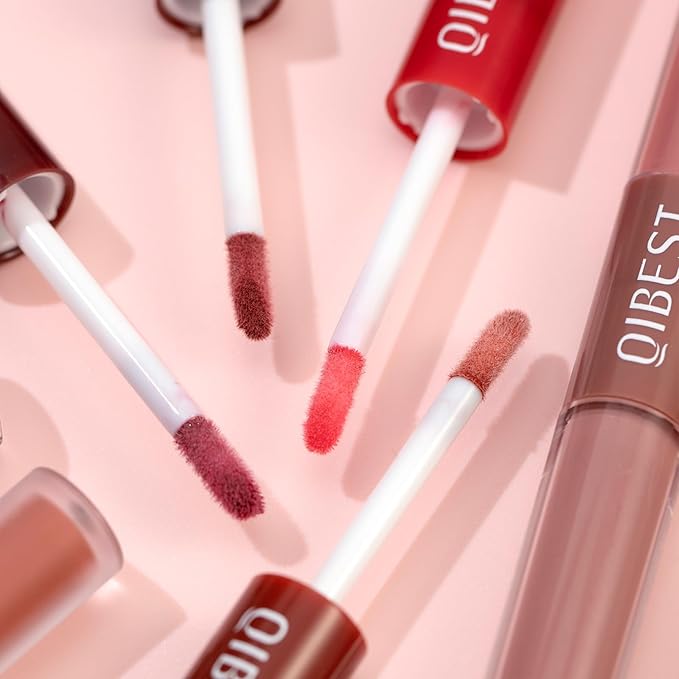 Rechoo 2in1 Lipstick Set, 6pcs Double-head Matte Glossy