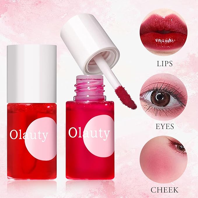 4 Colors Lip Tint Stain Set, Watery Lip Tint Mini Liquid Matte Lipstick, Lip Stain Long Lasting Waterproof, Korean Lip Gloss Moisturizing Natural, Multi-Use Lip and Cheek Tint, Lightweight Non-sticky
