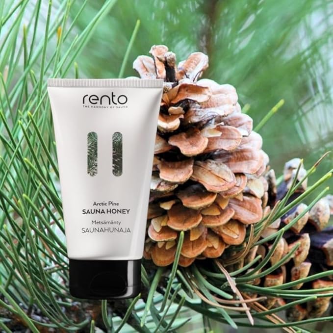 RENTO Sauna Honey 5 Fl. Oz. (150 ml) for Face & Body, Nourishes the Skin, Helps to Open the Pores and Increases Sweat Secretion, 3 Types: Arctic Pine, Birch, Blueberry (Regular, ARCTIC PINE)