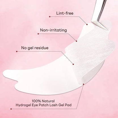 50 Pairs Under Eye Patches,Eye Pads Lash Extensions Lint Free, Eyelash Extension Patches Add Aloe Vera Hydrogel Lash Pad