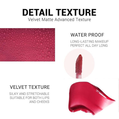 Liquid Matt Lipstick Lipliner Lip Crayons Pack Set,Velvet Makeup,Waterproof&Waterlasting,B