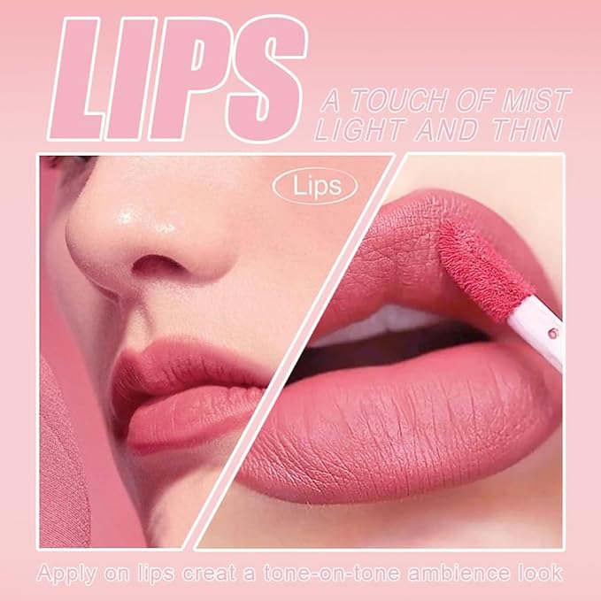 3Pcs Dark Red Matte Velvet Lipgloss Set,Brick Red Lipgloss