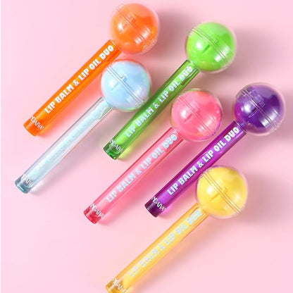 Tinted Lip Balm Lollipop Lip Gloss, (Orange)