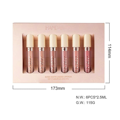 BONNIE CHOICE 6Pcs Nude Matte Liquid Lipstick Set, Long