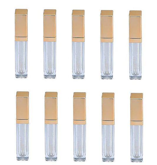 10 Pcs 7ml Square Plastic Lip Gloss Tubes 7ml