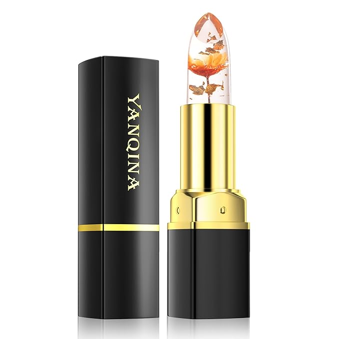 Lipstick for Women,Flower Jelly Lipstick Set,Temperature Change Moisturizer Change