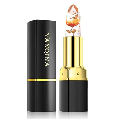 Lipstick for Women,Flower Jelly Lipstick Set,Temperature Change Moisturizer Change