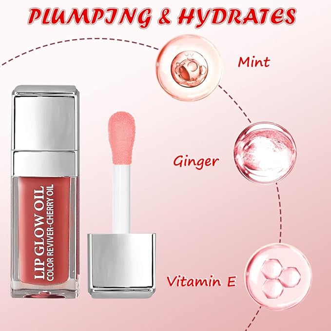 Plumping Lip Oil, Lip Care Hydrating Lip Gloss, Plumping