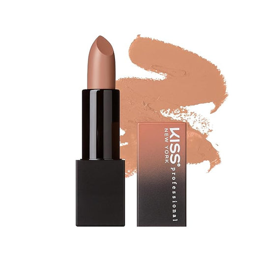 KISS NEW YORK Professional Rich Pigmented Lipstick, Smooth Satin Finish, Long Lasting, Infused with Shea Butter and Vitamin E (Honey Glaze)
