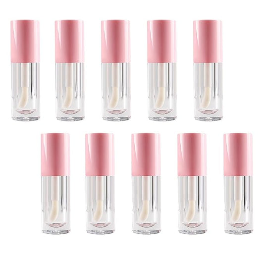 10PCS Empty Lip Gloss Tubes,6ml Pink Lip Gloss Containers Empty With Thick Wand, For DIY Lip Gloss Making (Pink)