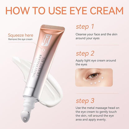 Caffeine Eye Cream(1 PACK), Eye Cream Anti Aging for Dark Circles & Puffiness, Delay Skin Aging, Brightens the Eye Contour,Eye Skin Care Suitable for Men and Women(15g/0.5oz)