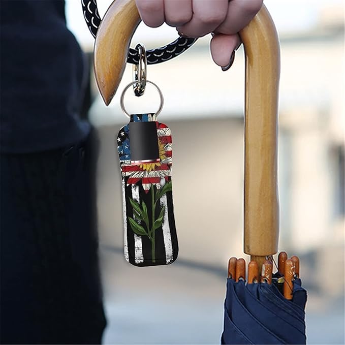 Horeset Lipstick Holder Keychains Fashion Simple Clip On Gloss