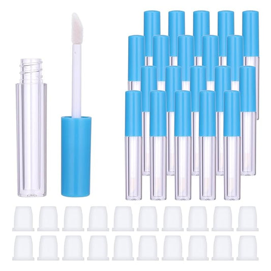 20Pcs Empty Lip Gloss Tubes Cute 1ml Blue Gloss