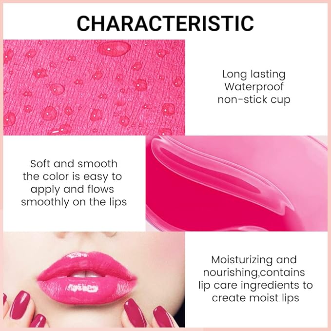 BINGBRUSH 2Pcs Bright Vivid Color Lip Tint With BINGBRUSH
