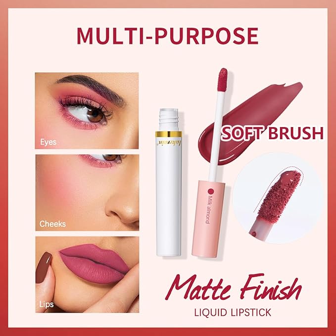 4 Colors Lipstick, Matte Liquid Lip Gloss Set, Gloss