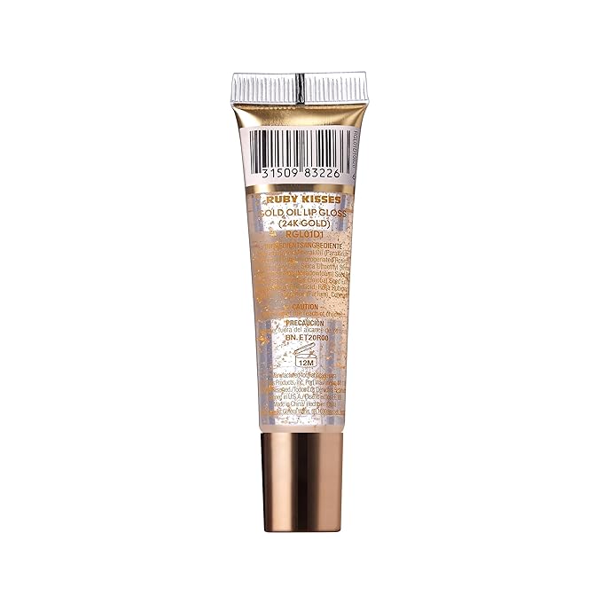 Ruby Kisses 24K Gold Oil Lip Gloss (6 Count, Gold)