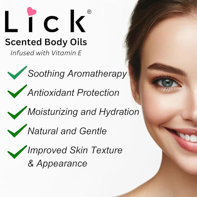 LICK Strawberry Scented Body Oil -