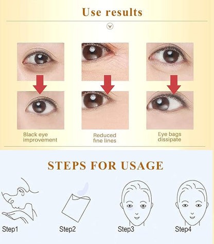 Eye Mask, 60 Pairs Collagen Under Eye Patches, Crystal Eye Gel Pads Treatment for Reducing Dark Circles, Lighten Wrinkles Anti-Aging Moisturizing, Fine Lines Eye Bags Puffiness for Women Men