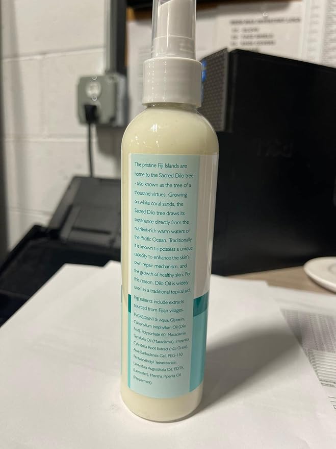 PURE FIJI Dilo and Aloe Vera After Sun Spray Lotion - Spray Moisturizer for Body Helps After Sunburn- After Sun Moisturizing Spray for All Type Skin, 8 oz