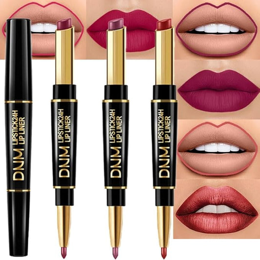 evpct 3Pcs Plum Purple Wine Mauve Red Lip 24 l