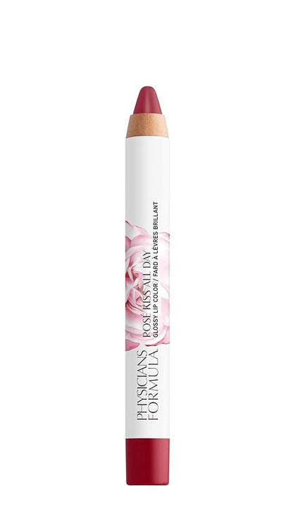 Physicians Formula Rosé Kiss All Day Glossy Lipstick Lip Color Makeup, Red Xoxo | Dermatologist Tested, Clinicially Tested