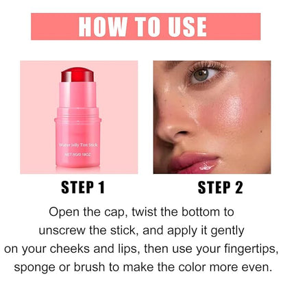 2 PCS Multi-Use Jelly Tint blush Stick, Cooling Cooling