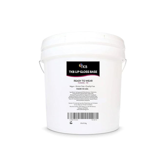 TKB Lip Gloss Base (Flexagel ME)| Clear Lip Gloss Base for DIY Lip Gloss| Ready-to-Wear| Moisturizing, High Shine, Crystal Clear, Vegan, Gluten and Cruelty free| Made in USA (12lb (5.5kg))