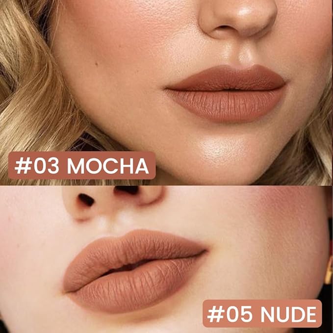 Mocha &nude Matte Lip Tint Stain Pen 2 Pen,Long