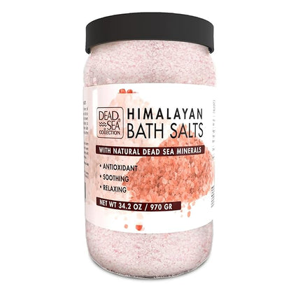 Dead Sea Collection Bath Salts Enriched- Lavender+ Himalayan +Coconut - Natural Salt for Bath -3pc X Large 34.2 OZ. - Nourishing Essential Body Care for Soothing and Relaxing Your Skin and Muscle