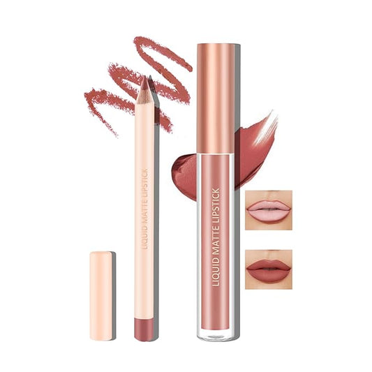 Boobeen Liquid Matte Lipstick and Lip Line Pencil Lipstick
