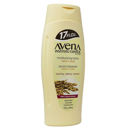 Avena Instituto Español Moisturizing Hand and Body Lotion, Helps Moisture Soften and Nourish your skin, 2-pack Of 17 FL Oz, 2 Bottles