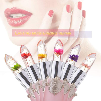 6PCS Transparent Color Change Lip Balm Moisturizer Pink Change