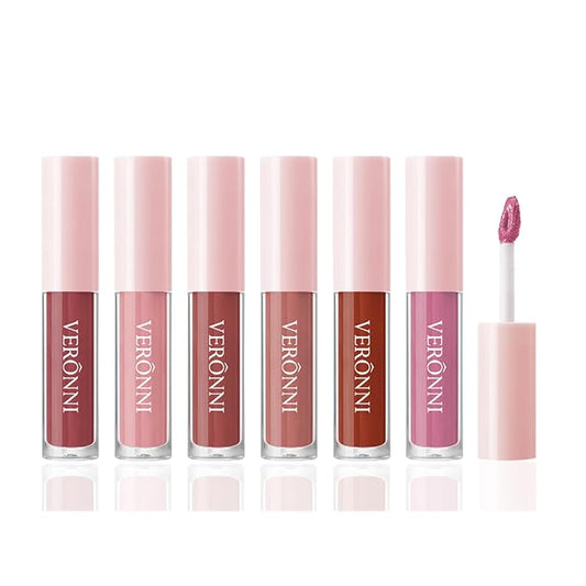 6Pcs Matte Liquid Lipstick Set，Long-Lasting Wear Non-Stick Cup Set，Long-Lasting
