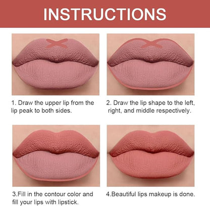 evpct 1Pcs Chestnut Antique Rose Lip Liner and Lip
