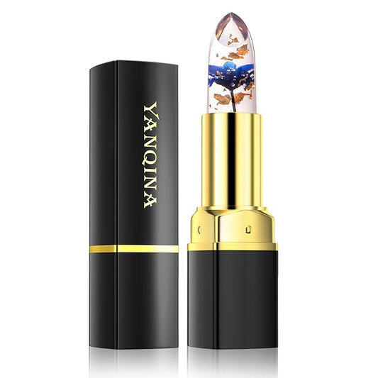 Lipstick for Women,Flower Jelly Lipstick Set,Temperature Change Moisturizer Change