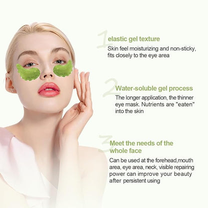 12Pcs Under Eye Patches for Dark Circle, Cucumber Moisturizing Hyaluronic Acid Eye Mask, Crystal Angle Wings Mask, Hrydrate & Moisture Gel Under Eye Treatment Skin Care Products (Cucumber)