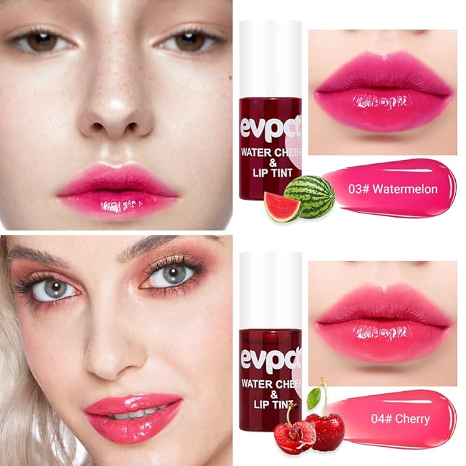 BINGBRUSH 2Pcs Bright Vivid Color Lip Tint With BINGBRUSH